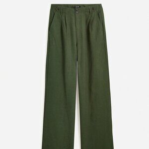 Madewell The Harlow Wide-Leg Pant in Dark Forest Size 2